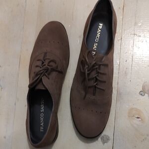 Franco Sarto Women's Suede Brown Oxfords